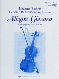 Allegro Giocoso Orchestra sheet music cover Thumbnail